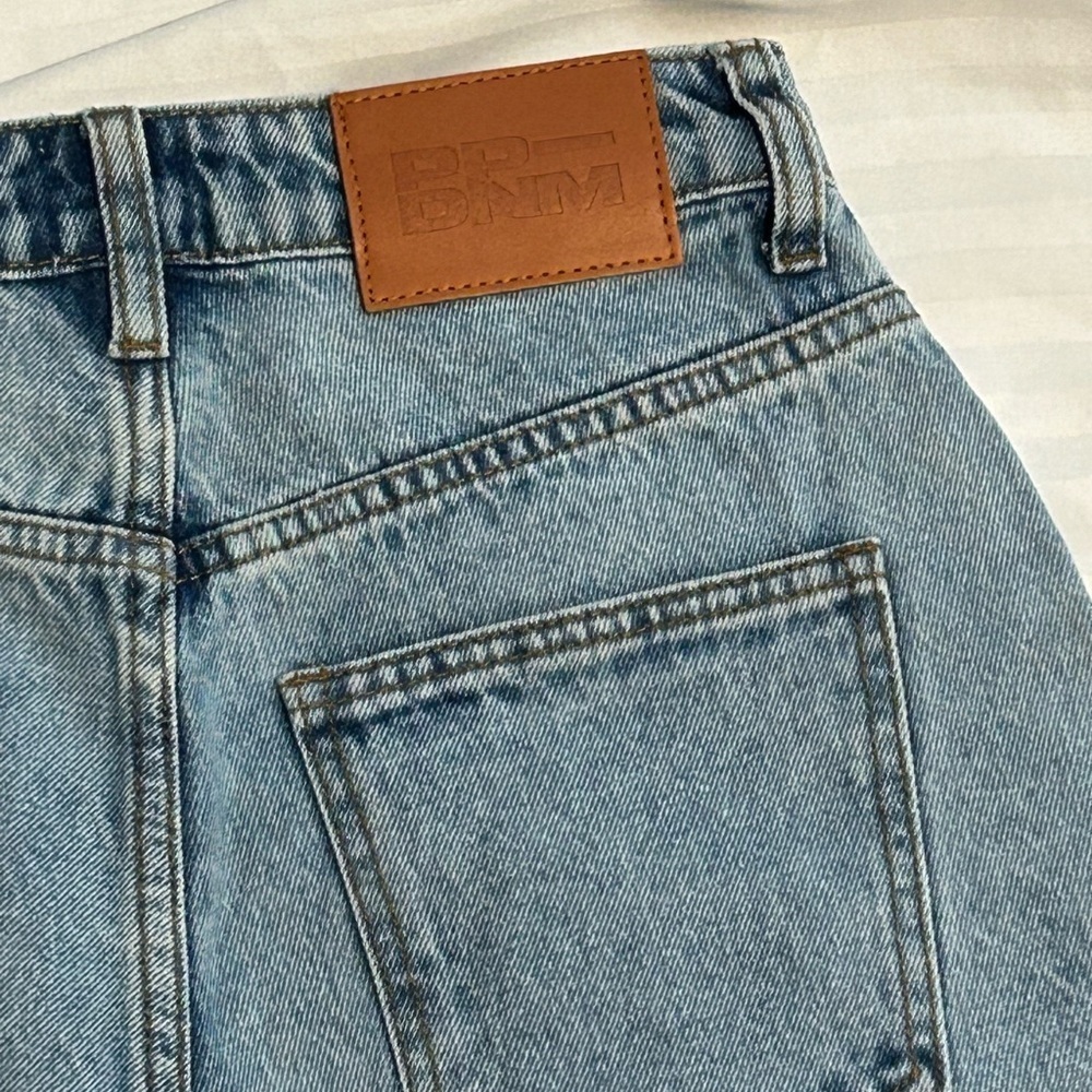 Princess Polly Light Blue High-Waist Distressed Denim Jean Shorts - Picture 8 of 8
